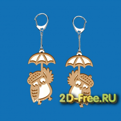 Брелок 2D макет для лазерной резки