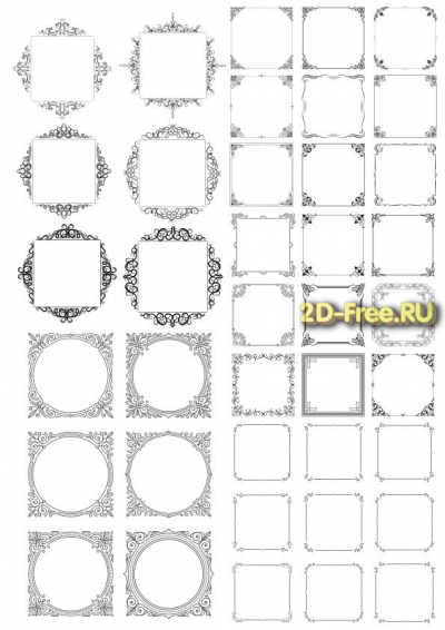 Векторы набор Free Vectors for Laser Cutting 084