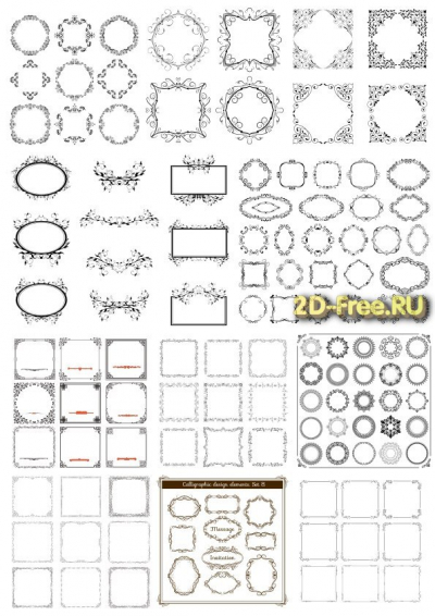 Векторы набор Free Vectors for Laser Cutting 085