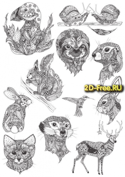 Векторы набор Free Vectors for Laser Cutting 144