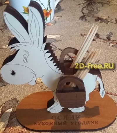 Ослик салфетница модель cdr