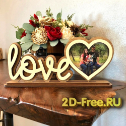 Фоторамка Love 2D макет
