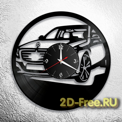 Часы на пластинке авто Мерседес 2