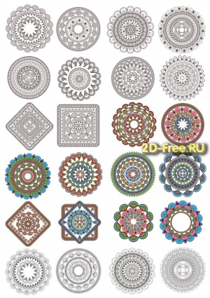 Векторы набор Free Vectors for Laser Cutting 024