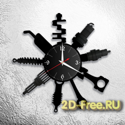 Часы на пластинке профессия автосервис 2