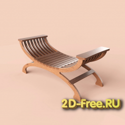 Стул 2D макет для лазерной резки