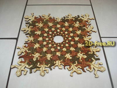 Мозаика из ящериц макет модели