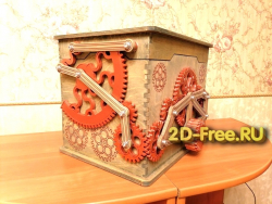 Мини сейф 2D макет для лазерной резки