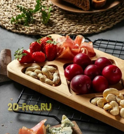 Менажница 2D макет для лазерной резки