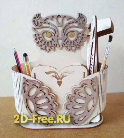 Органайзер сова 2D макет