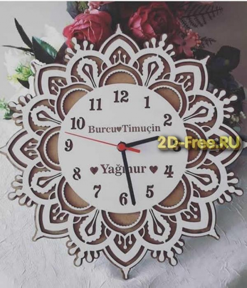 Часы настенные 2d модель cdr