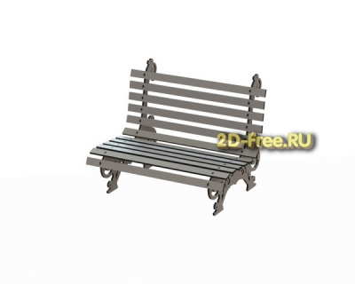 Пазл лавочка резная макет