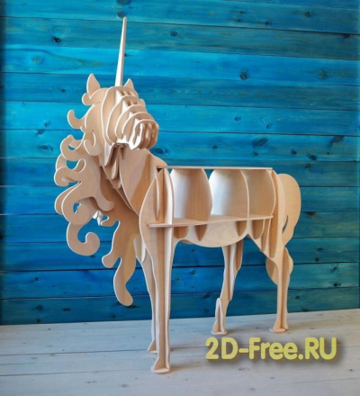 Единорог полка 2D макет для лазерной резки