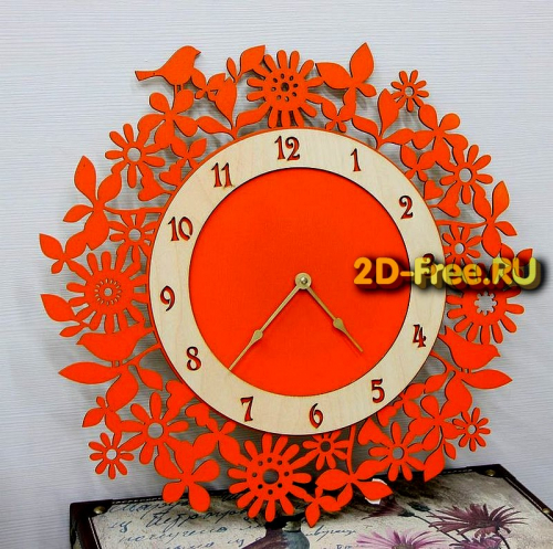 Часы настенные макет модели 05 cdr формат
