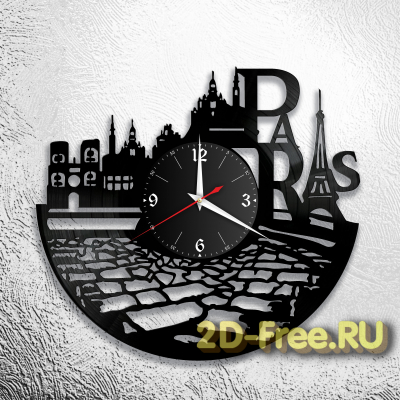 Часы на пластинке города Париж 2