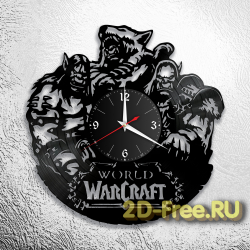 Часы на пластинке Warcraft