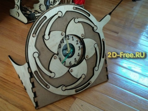 Часы деревянные резные dxf