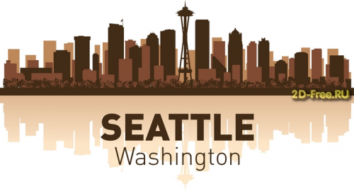 Vector American cities Seattle cdr format