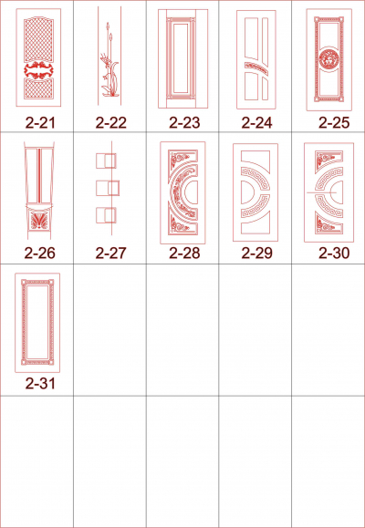 Двери макет 2 CNC Cutting Designs CDR