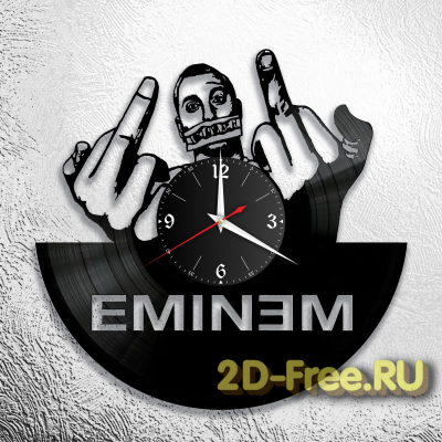 Часы из пластинки музыка Eminem