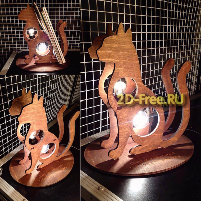 Лампа котЭ макет