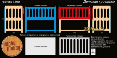 Детская кроватка макет