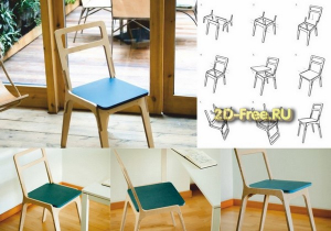 Стул кухонный макет 2D
