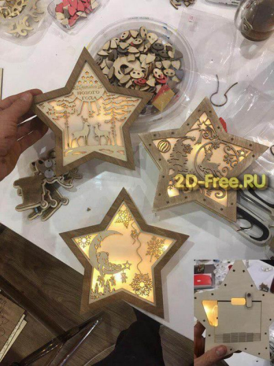 Ночник звезда формат cdr макет