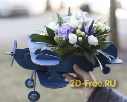 Ящик под цветы 2D макет для лазерной резки
