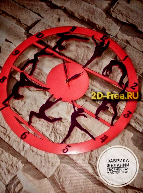 Часы гимнастика макет 110 формат cdr