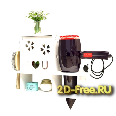 Полка под фен 2D макет для лазерной резки